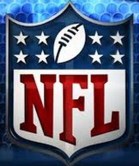Blue NFL logo with blue background