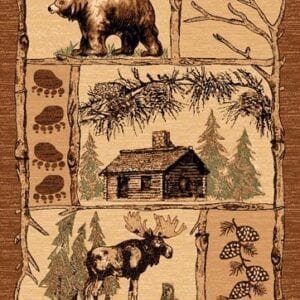 bear and moose themed blanket Lodge 362-XL