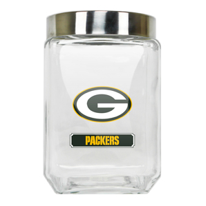 GREEN BAY PACKERS GLASS CANISTER – LARGE