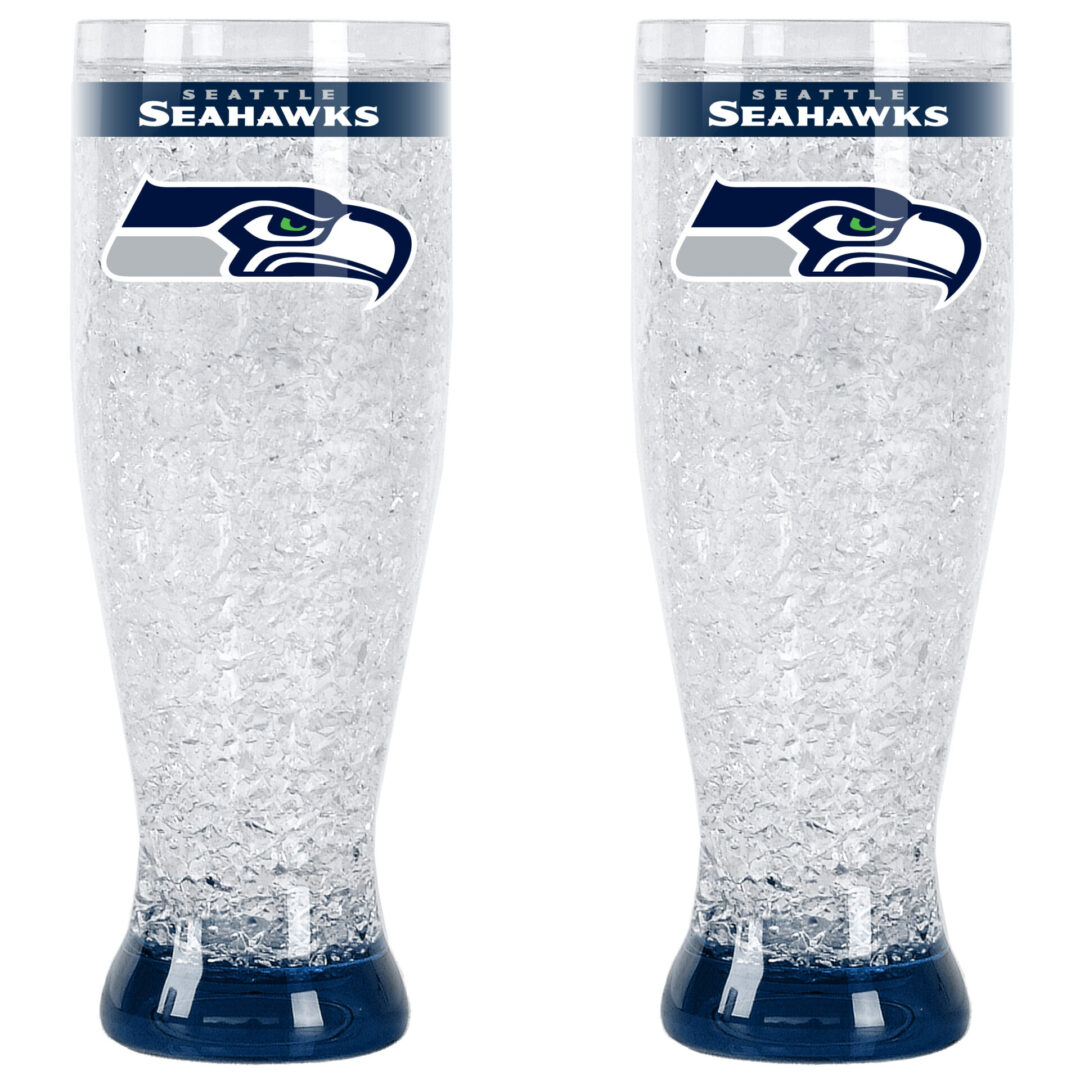 Two large cups with Seattle Seahawks logo