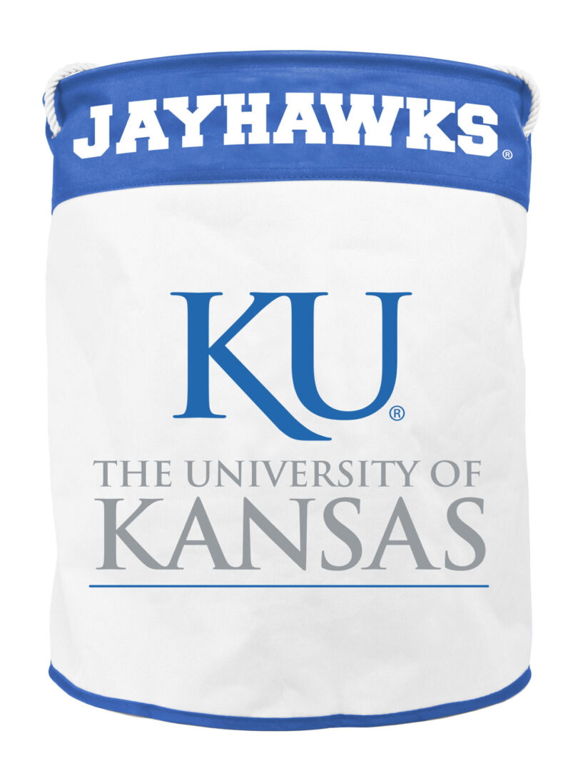 Blue and white laundry bag Kansas Jayhawks