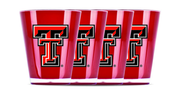 Red Texas university red raiders shotglasses