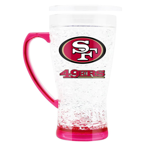 San Francisco 49ers Crystal Freezer Flared Mug, Pink