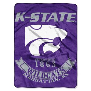 Kansas State University Wildcats purple blanket