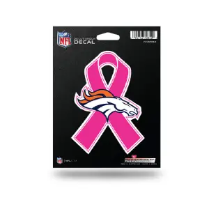 Denver Broncos Breast Cancer Die Cut Decal