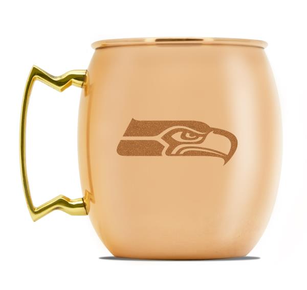 24 OZ. Seattle Seahawks copper Moscow Mule mug, LARGE 24 OZ.