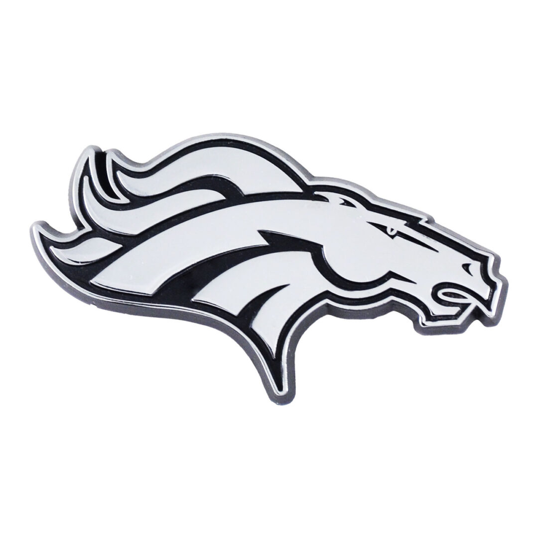 Denver Broncos Auto Emblem Premium Metal Chrome